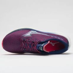 Mizuno Wave Rebellion Women's Diva Pink/Indigo White -Fashion Shoe Store 046691 2
