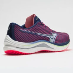 Mizuno Wave Rebellion Women's Diva Pink/Indigo White -Fashion Shoe Store 046691 6