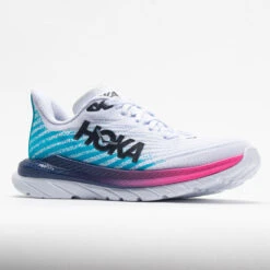 HOKA Mach 5 Women's White/Scuba Blue -Fashion Shoe Store 048542 5