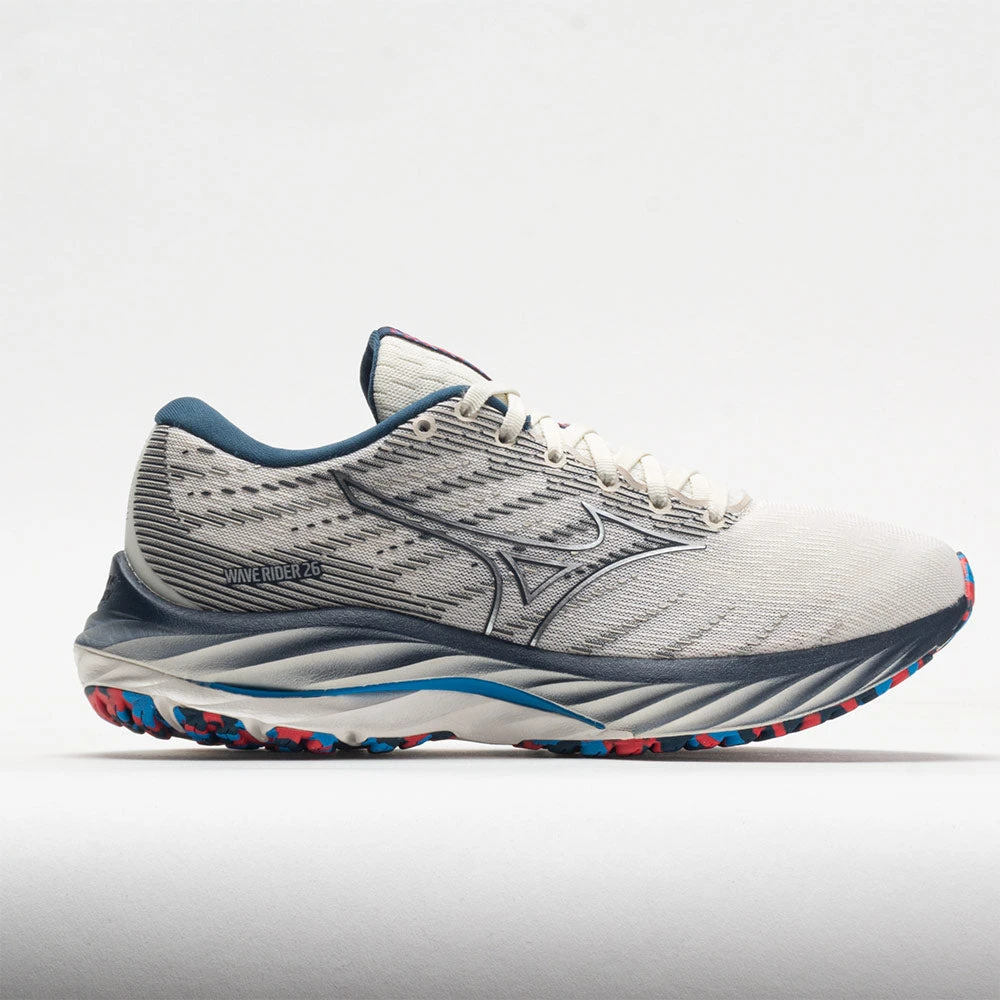 Mizuno Wave Rider 26 Mesh Women's Snow White/Silver Mizuno Wave Rider 26 Mesh Women's Snow White/Silver -Fashion Shoe Store 048805 3
