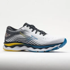 Mizuno Wave Sky 6 Men's White/Cyber Yellow -Fashion Shoe Store 049115 5