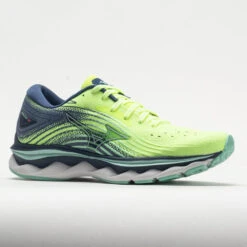 Mizuno Wave Sky 6 Women's Neo Lime/Ancient Water -Fashion Shoe Store 049122 5