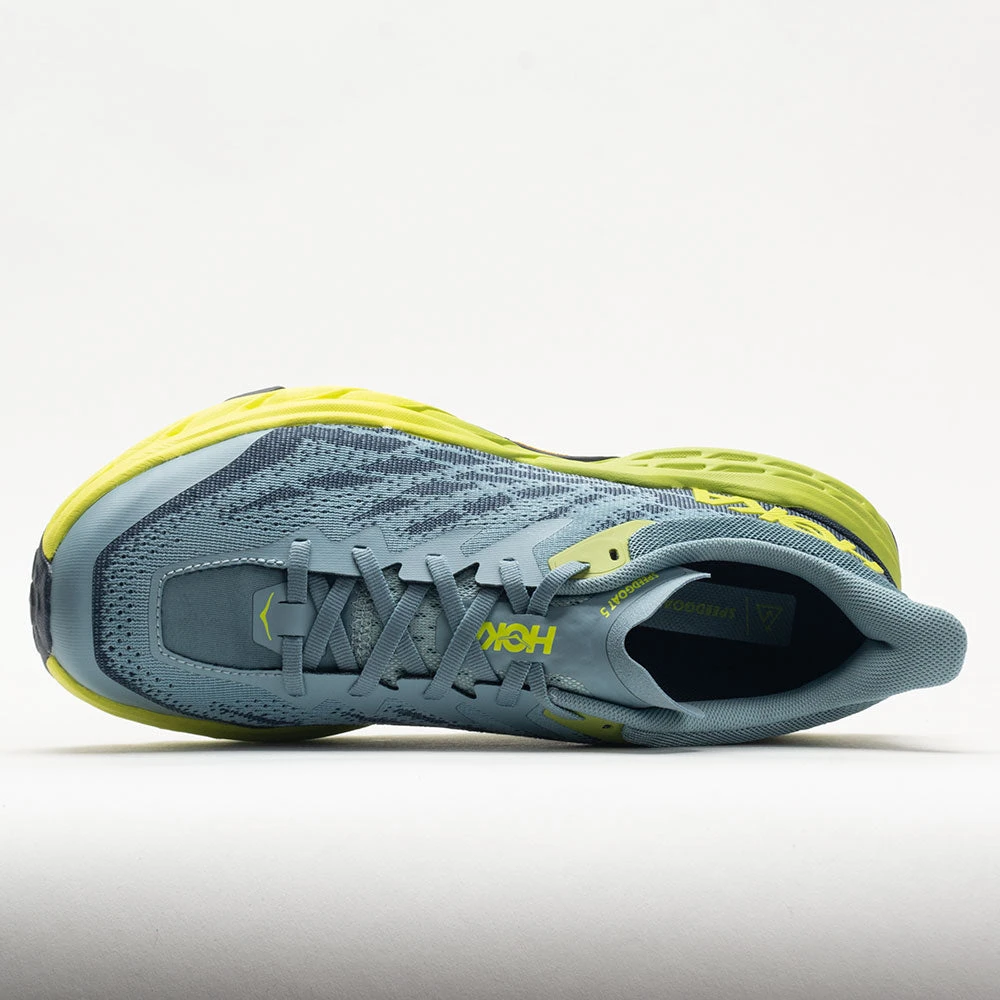 HOKA Speedgoat 5 Men's Stone Blue/Dark Citron HOKA Speedgoat 5 Men's Stone Blue/Dark Citron -Fashion Shoe Store 049271 2