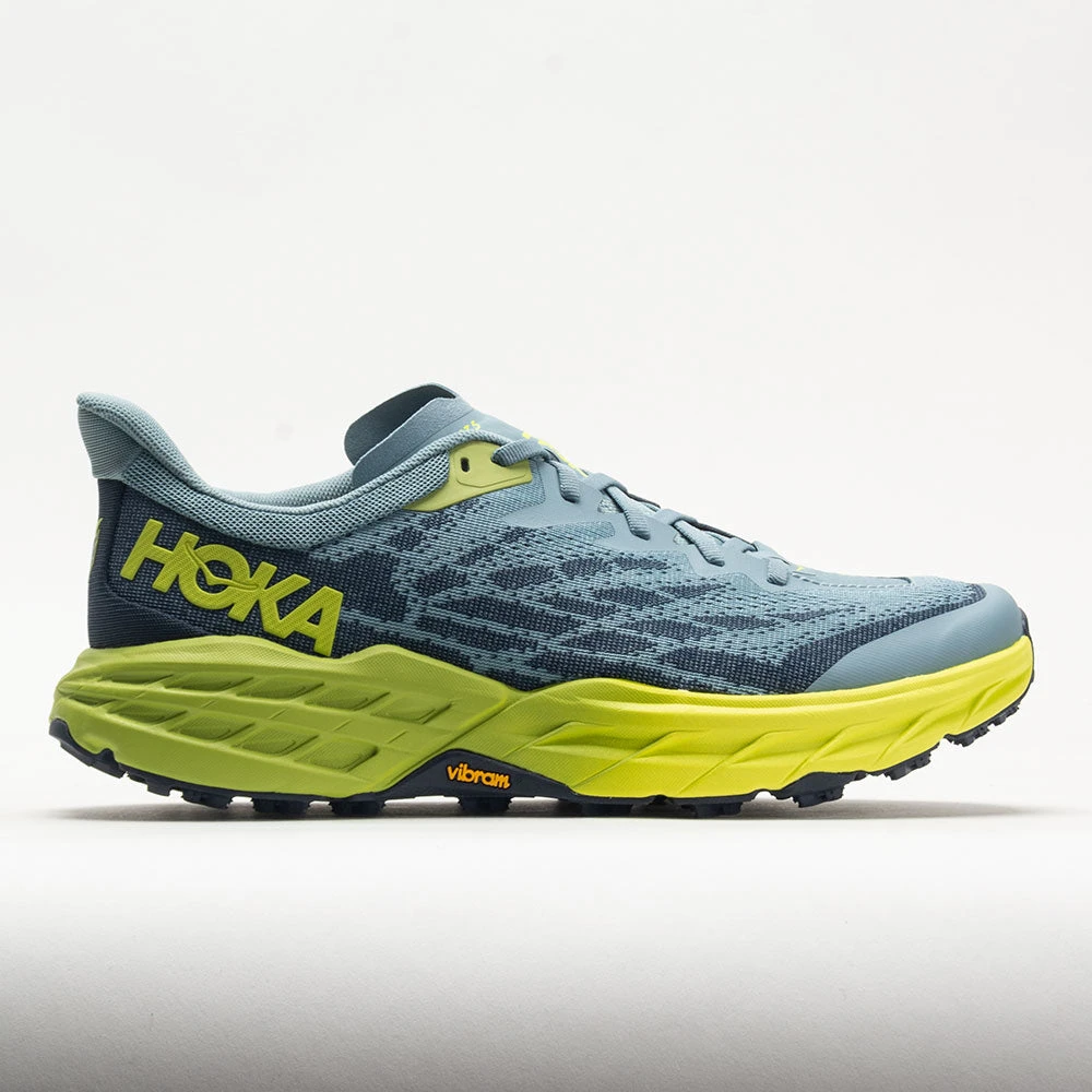 HOKA Speedgoat 5 Men's Stone Blue/Dark Citron HOKA Speedgoat 5 Men's Stone Blue/Dark Citron -Fashion Shoe Store 049271 3