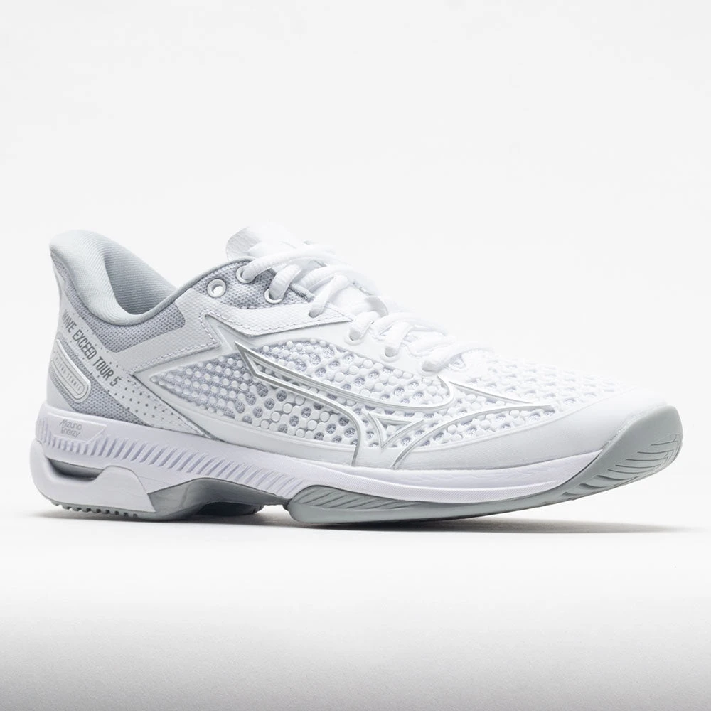 Mizuno Wave Exceed Tour 5 AC Women's White/Silver Mizuno Wave Exceed Tour 5 AC Women's White/Silver -Fashion Shoe Store 116514 5