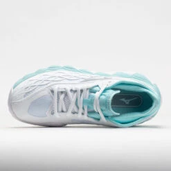 Mizuno Wave Enforce Tour AC Women's White/Tanager Turquoise -Fashion Shoe Store 117145 2