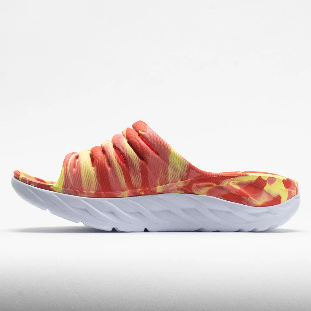 HOKA Ora Recovery Slide Swirl Unisex Yellow Pear/Fiesta HOKA Ora Recovery Slide Swirl Unisex Yellow Pear/Fiesta -Fashion Shoe Store 570558 1