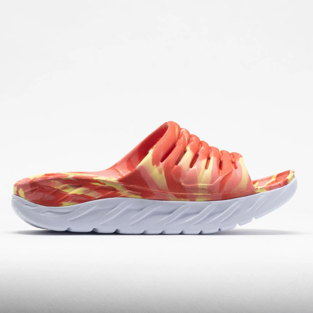 HOKA Ora Recovery Slide Swirl Unisex Yellow Pear/Fiesta HOKA Ora Recovery Slide Swirl Unisex Yellow Pear/Fiesta -Fashion Shoe Store 570558 3